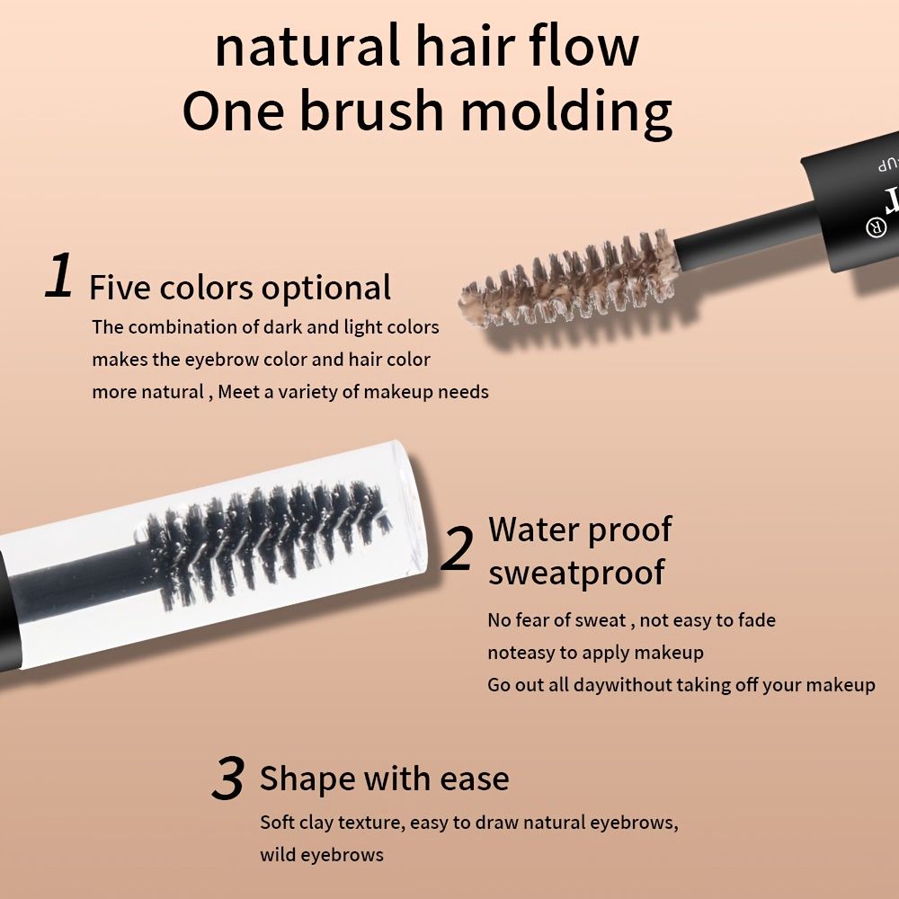 Double Ended Shaping Pencil Styling Eyebrow Liquid Pen With Double Brushes  Waterproof And Smudge Proof 5 Colors Available | High-quality & Affordable  | Temu