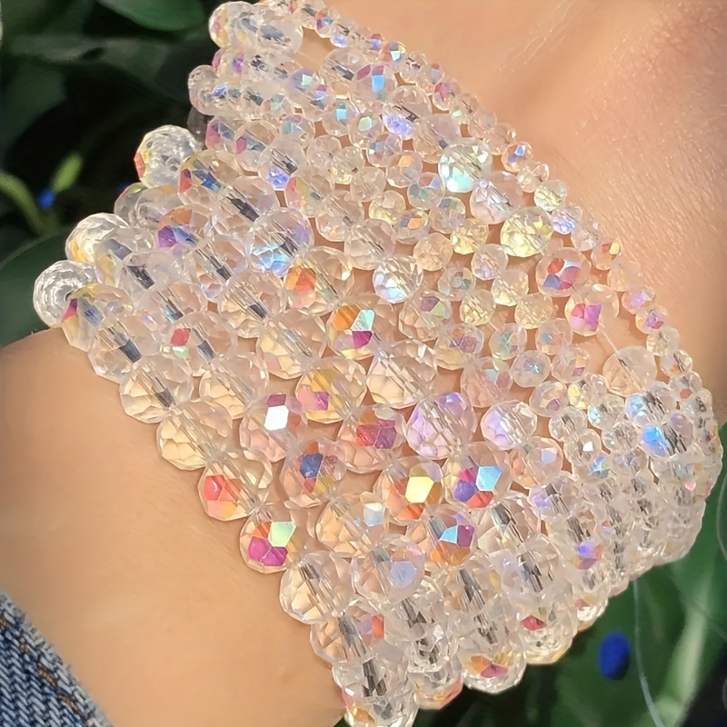 Ab Color Transparent Imitation Crystal Beads Faceted - Temu