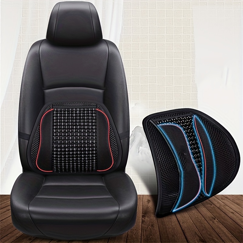 Car Back Support Chair Wood Beads Chair Support Massage Lumbar