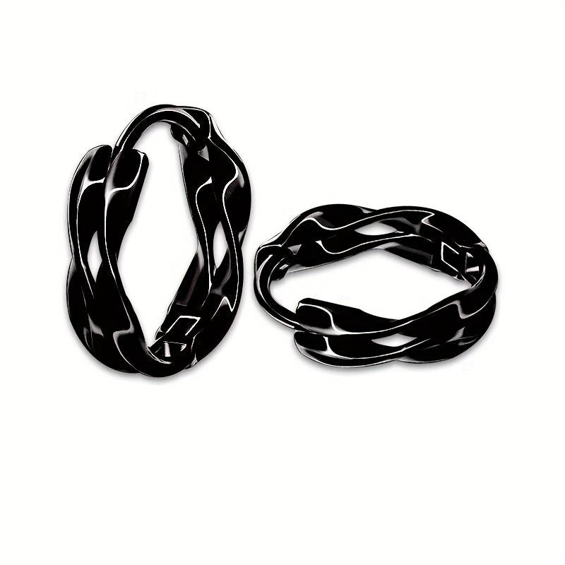 Men's Wave Stud Earrings Hip Hop Style