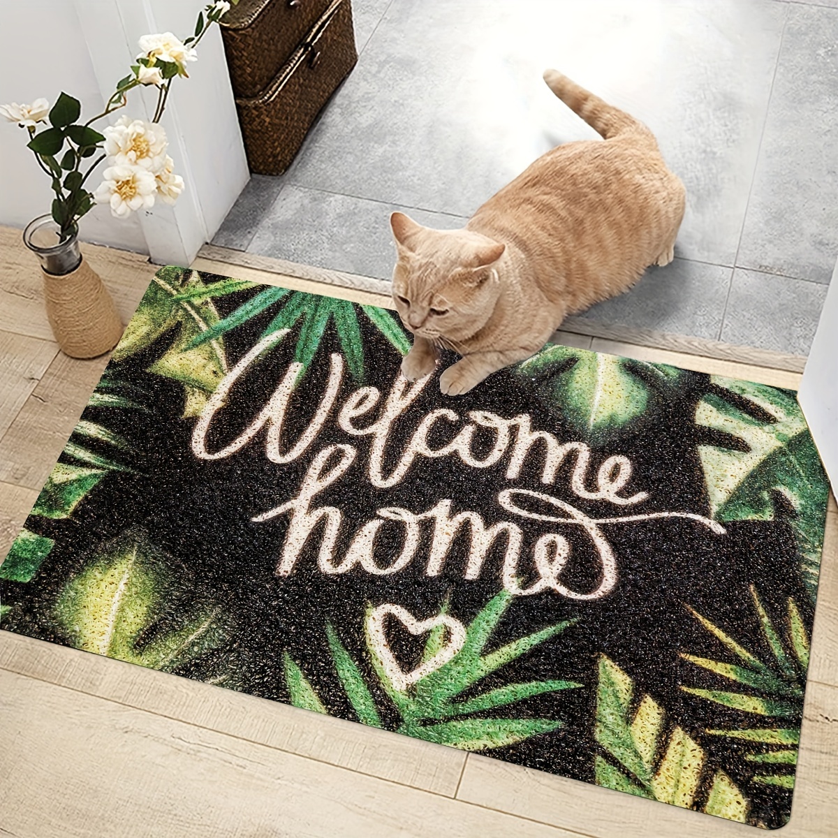 Welcome Doormat Funny 3D Cat Floor Mats Doormats Indoor-Outdoor Door Mat
