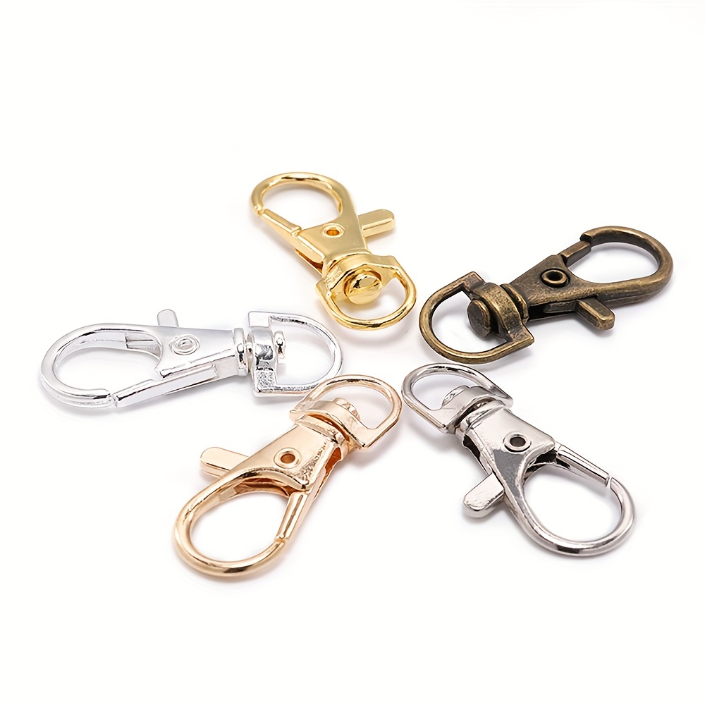 10pcs DIY Keychain Car Key Ring Leather Hand Bag Purse Jewelry Pendant  Trigger Snap Findings Hook
