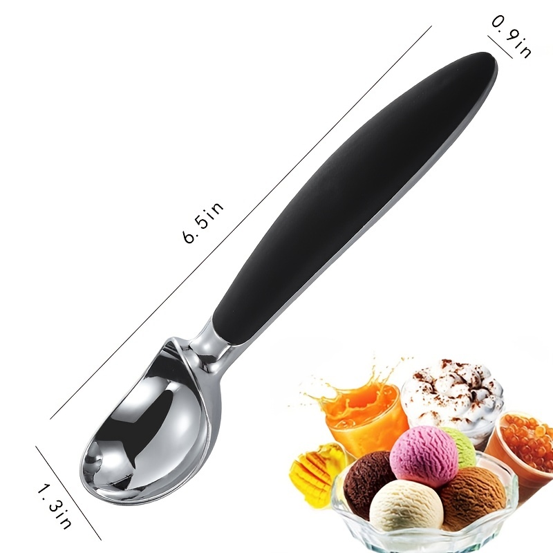 304 Stainless Steel Ice Cream Scoop With Trigger, Ball Digger, Dessert Ice  Cream Spoon, Household Kitchen Tools - Temu