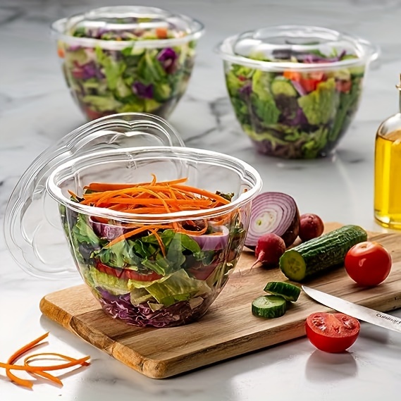 Clear Plastic Salad Containers with Lids