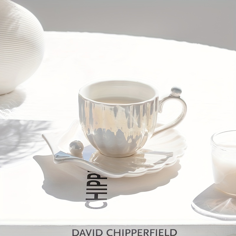 EP Porcelain Latte Cup & Saucer (12oz) - Set of 2