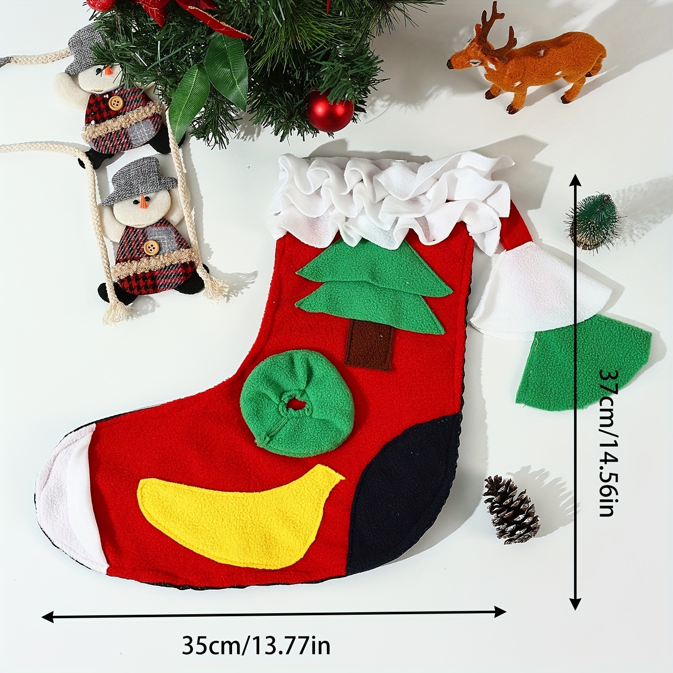 Dog Snuffle Mat Christmas Socks Shape Pet Slow Feeding Pad Pet