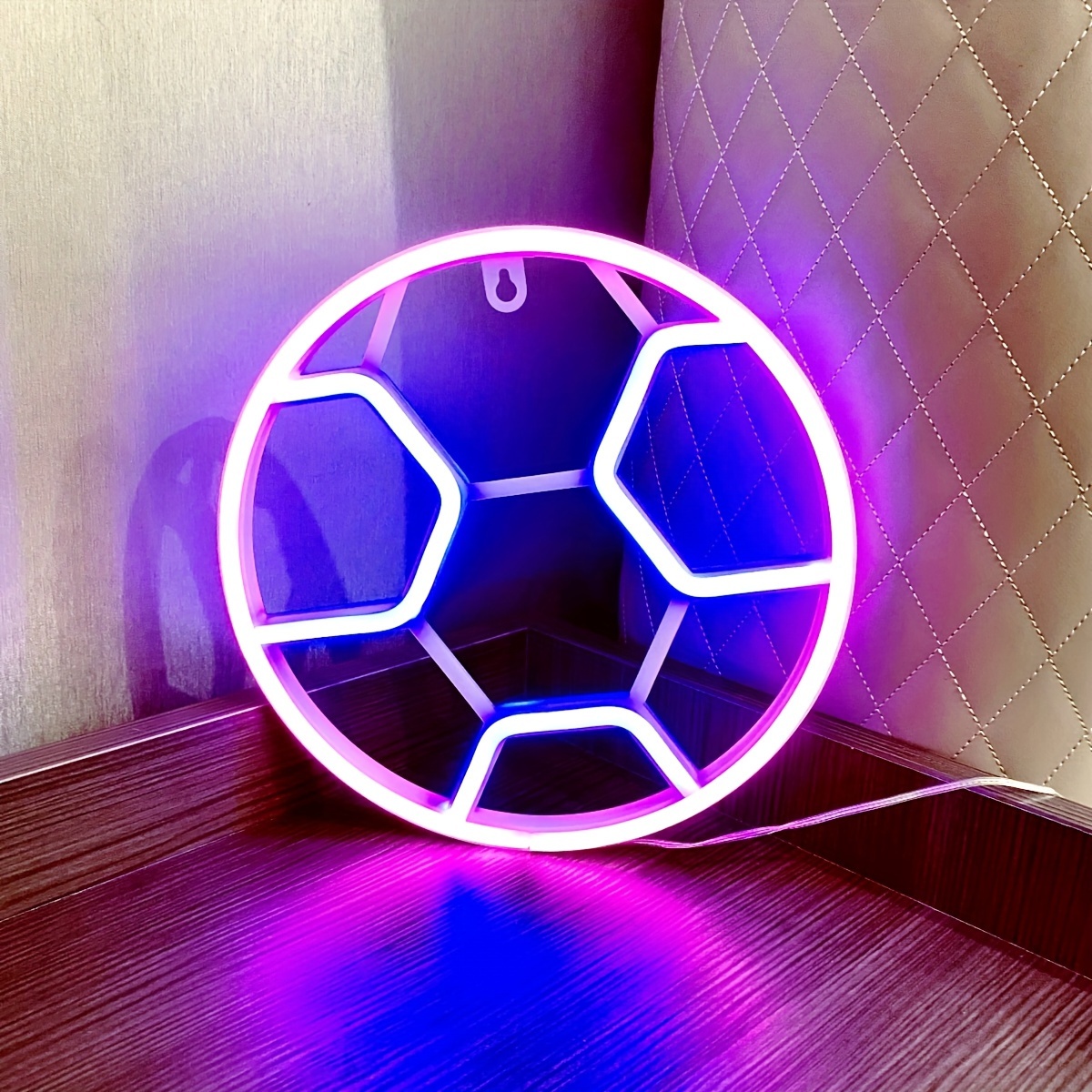 Ballon de football à lueur vibrante LED, ballon de football