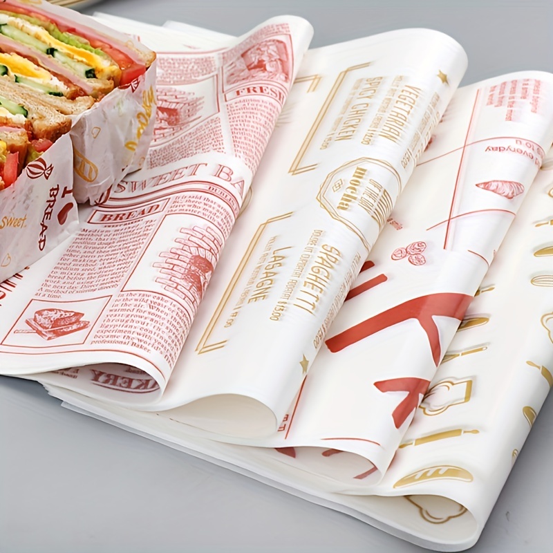 Deli Food Wraps Printed Paper Sheets  Food wrapping paper, Food wrap, Food  print