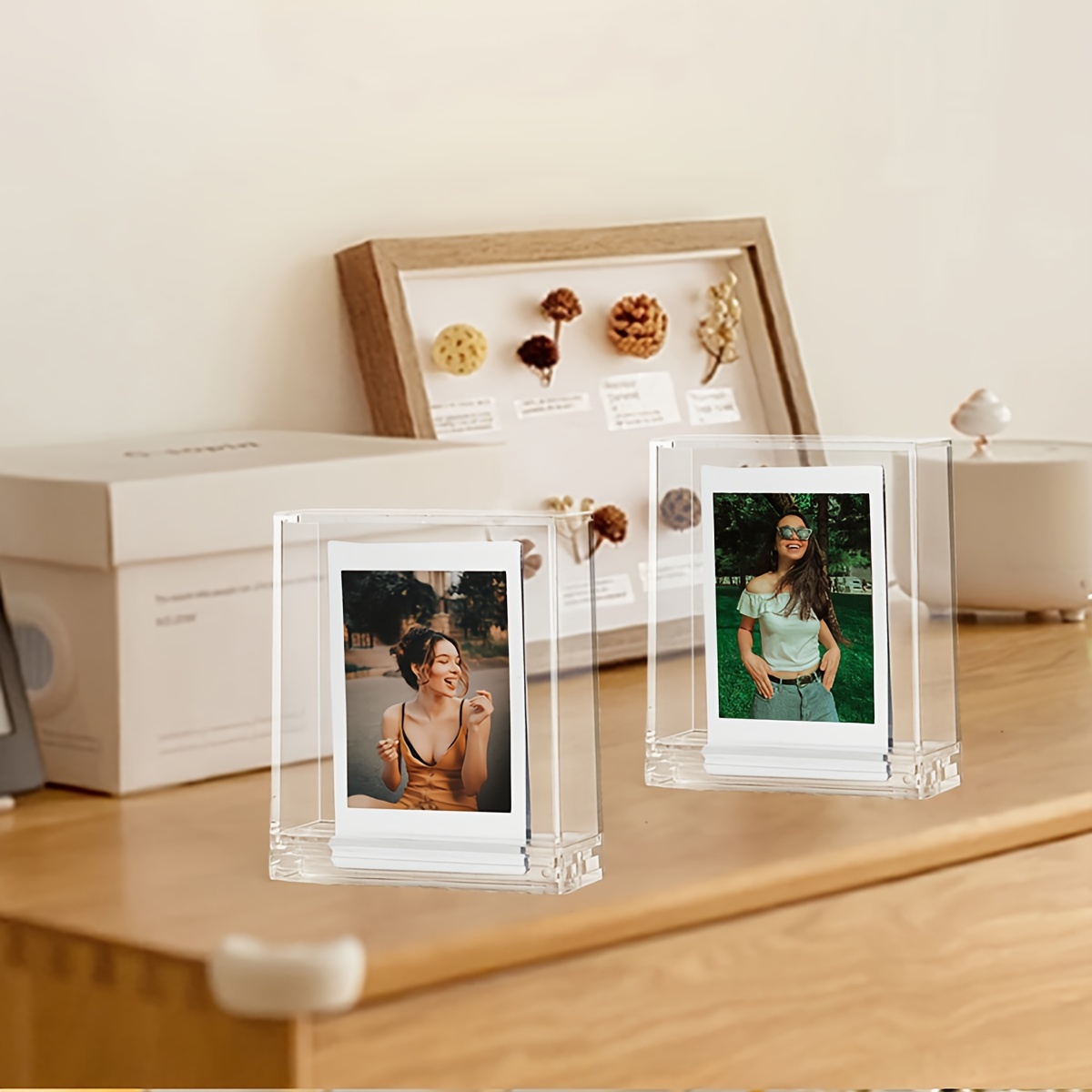 Photo Frame Simple Double sided Transparent Square - Temu