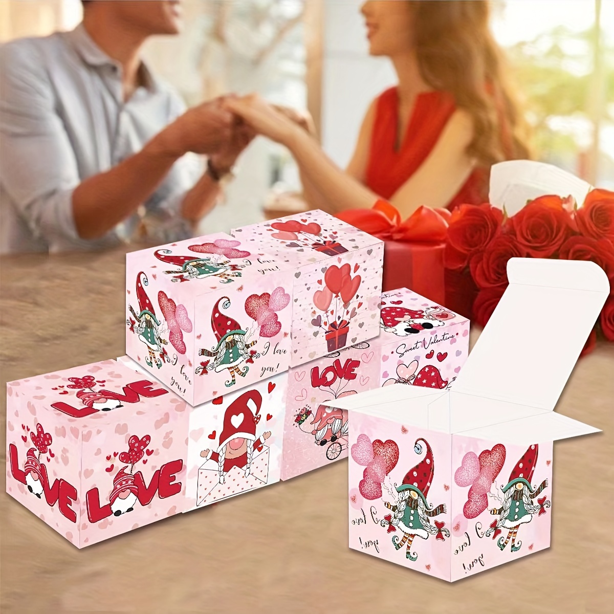 Kit De Papier Cadeau Blanc St Valentin