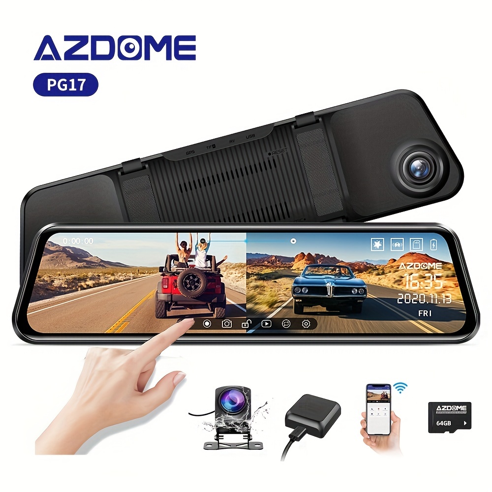 Azdome M300 1296p Car Dash Cam App Control English Voice - Temu