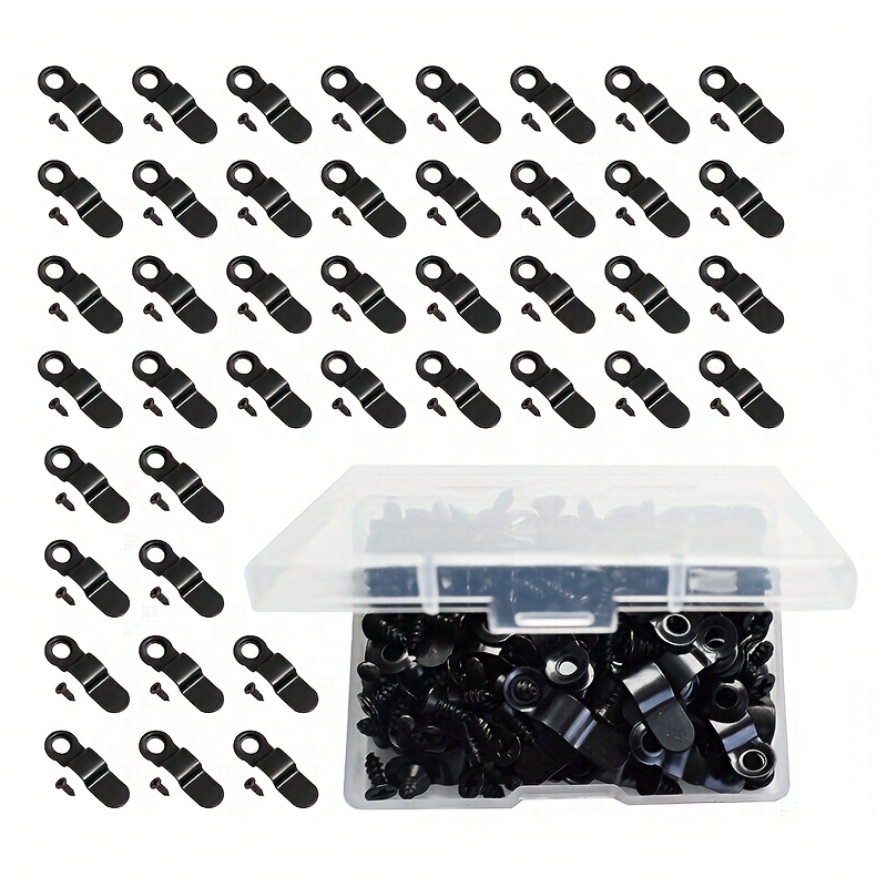 50pcs Metal Iron Bent Bow Arch Elastic Spring Picture Photo Mirror Frame  Back Board Turnbutton Turn Button Clip Snap with Screws