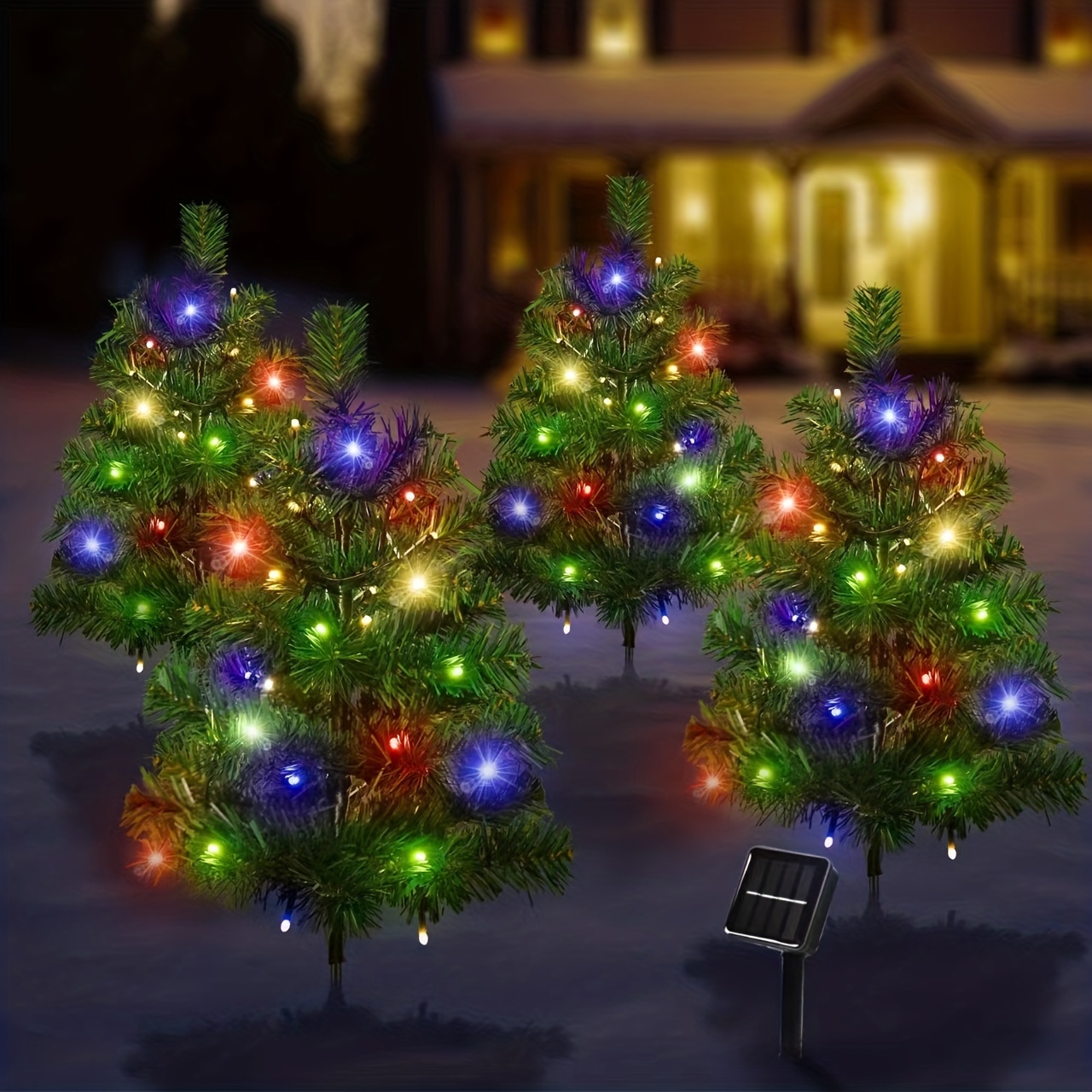 1pc/2pcs LED Solar Weihnachtsbaum Lichter, Wasserdichte Solar Xmas Baum  Lampe, Für Pathway Neujahr Party Garten Dekoration - Temu Austria