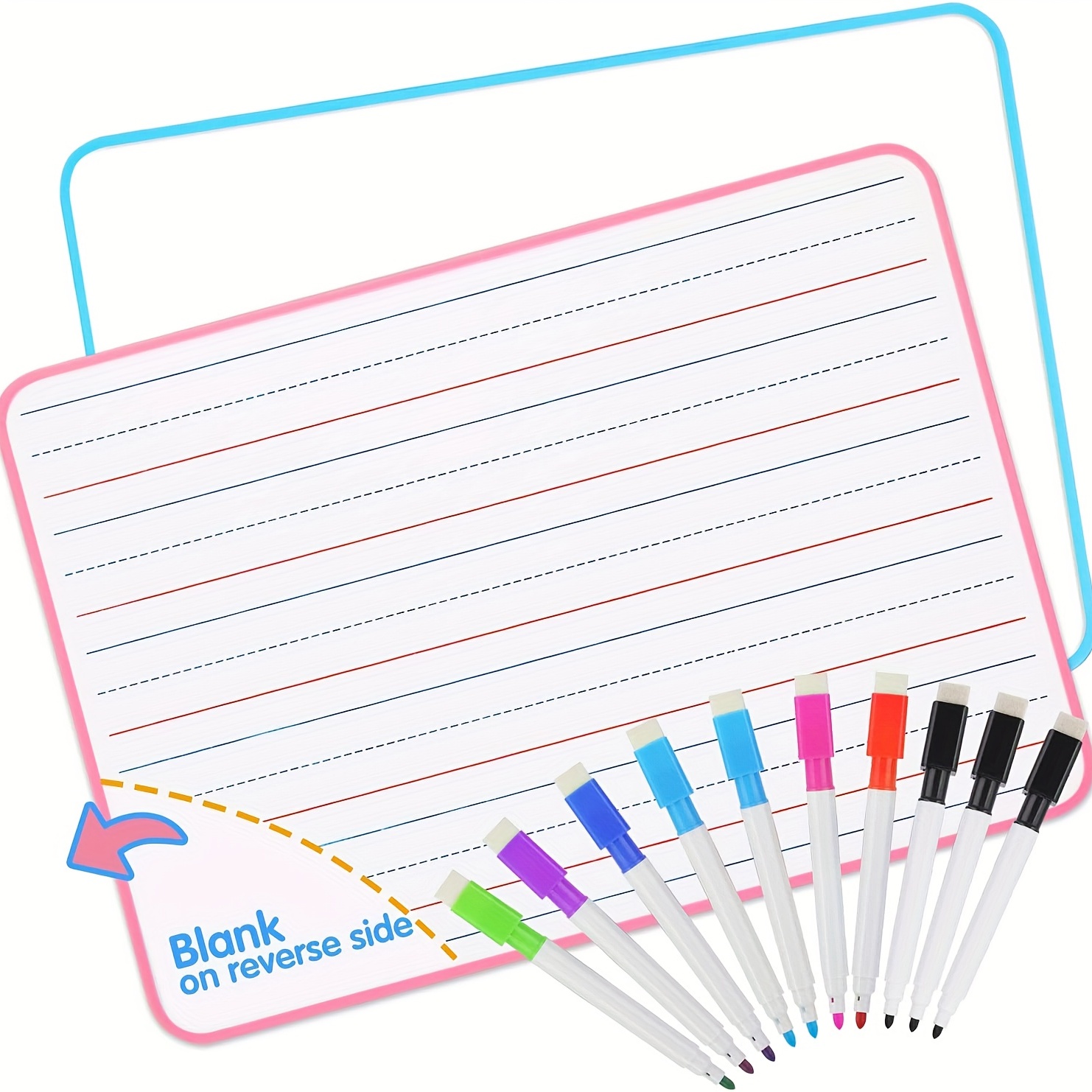 Dry Erase Lapboard Class Pack, Plain 1-Sided Boards, Markers