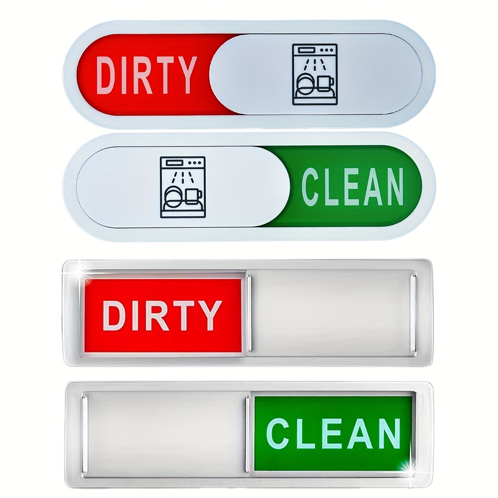 Aimant pour lave-vaisselle CLEAN / DIRTY signe Rouge/vert