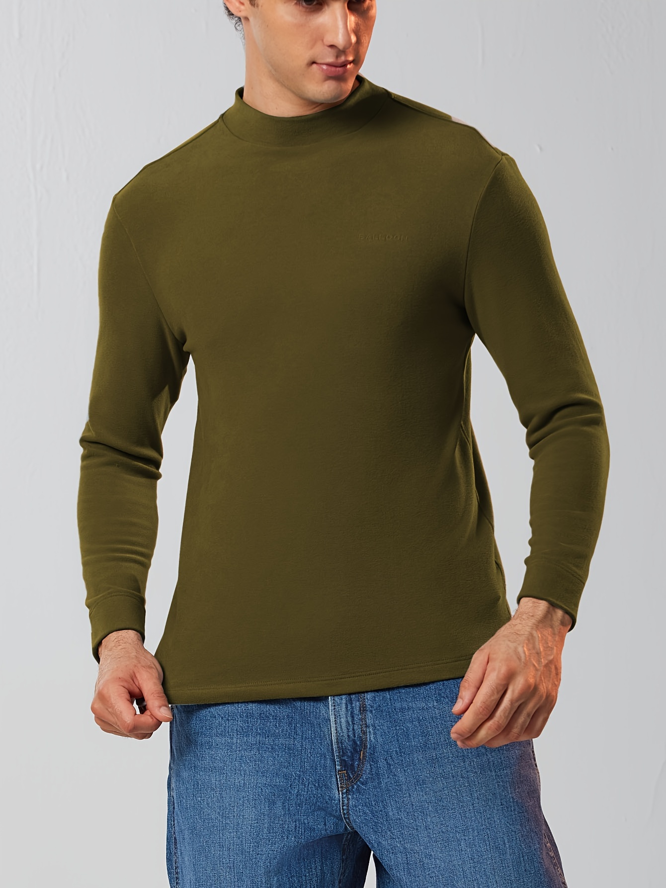 Men's Long Sleeve Casual Pullover Basic Comfortable Soft - Temu