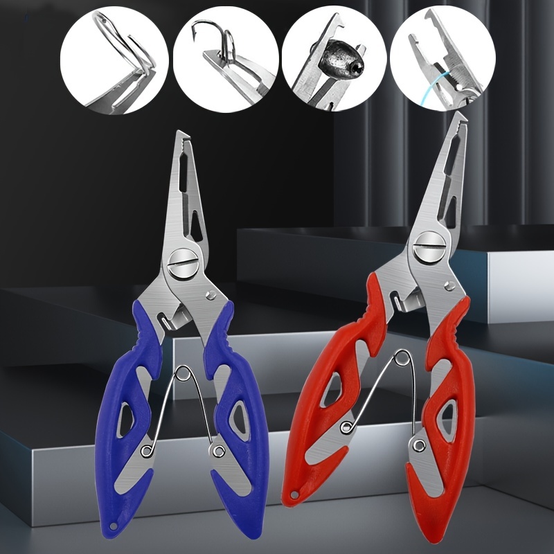 1/2PCS Fishing Pliers Scissors Line Cutter Braid Split Ring Tool Lip Grip  TACKLE
