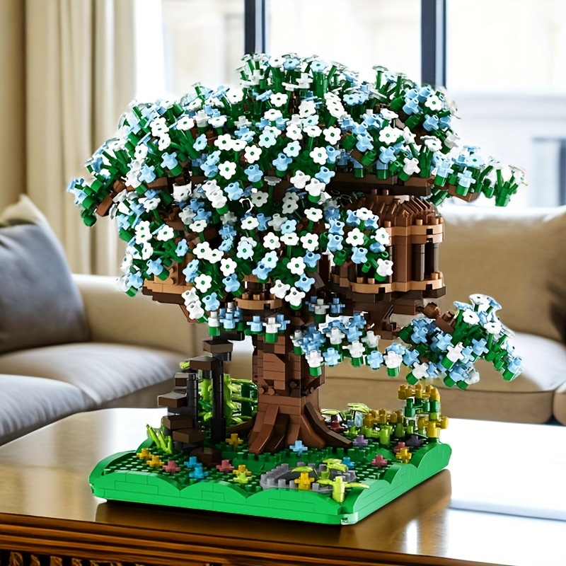 Kit de blocs de construction en forme de bonsaï, décoration dintéri