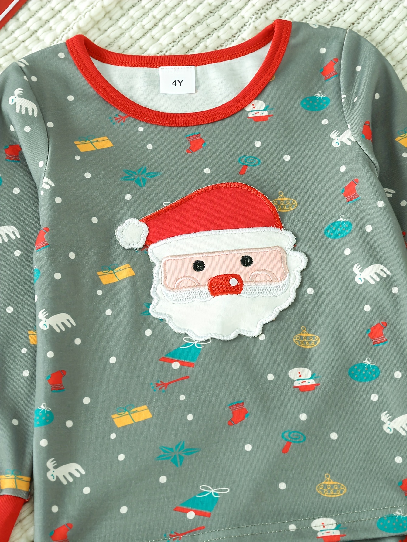 Conjunto Pijama 2 Piezas Estampado Papa Noel Niños Camiseta - Temu Mexico