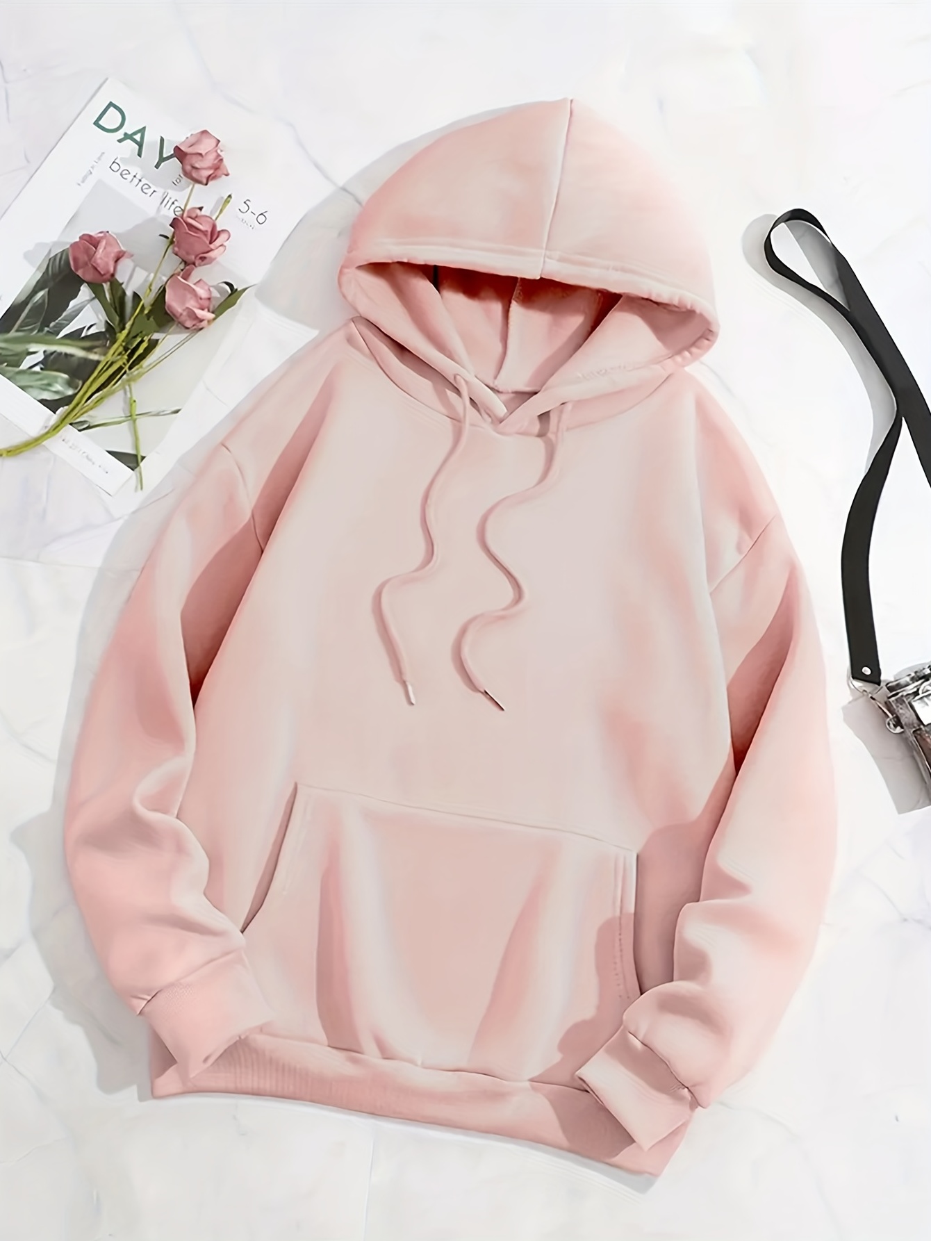 Stylish Letter Graphic Kangaroo Pocket Drawstring Thermal Hoodie Casual  Printed Long Sleeve Hoodies Sweatshirts Womens Clothing - Clothing, Shoes u0026  Jewelry - Temu Canada