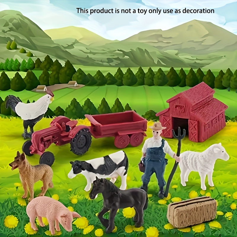 Animaux de la ferme et tracteur miniature UNIVERSEL B43205