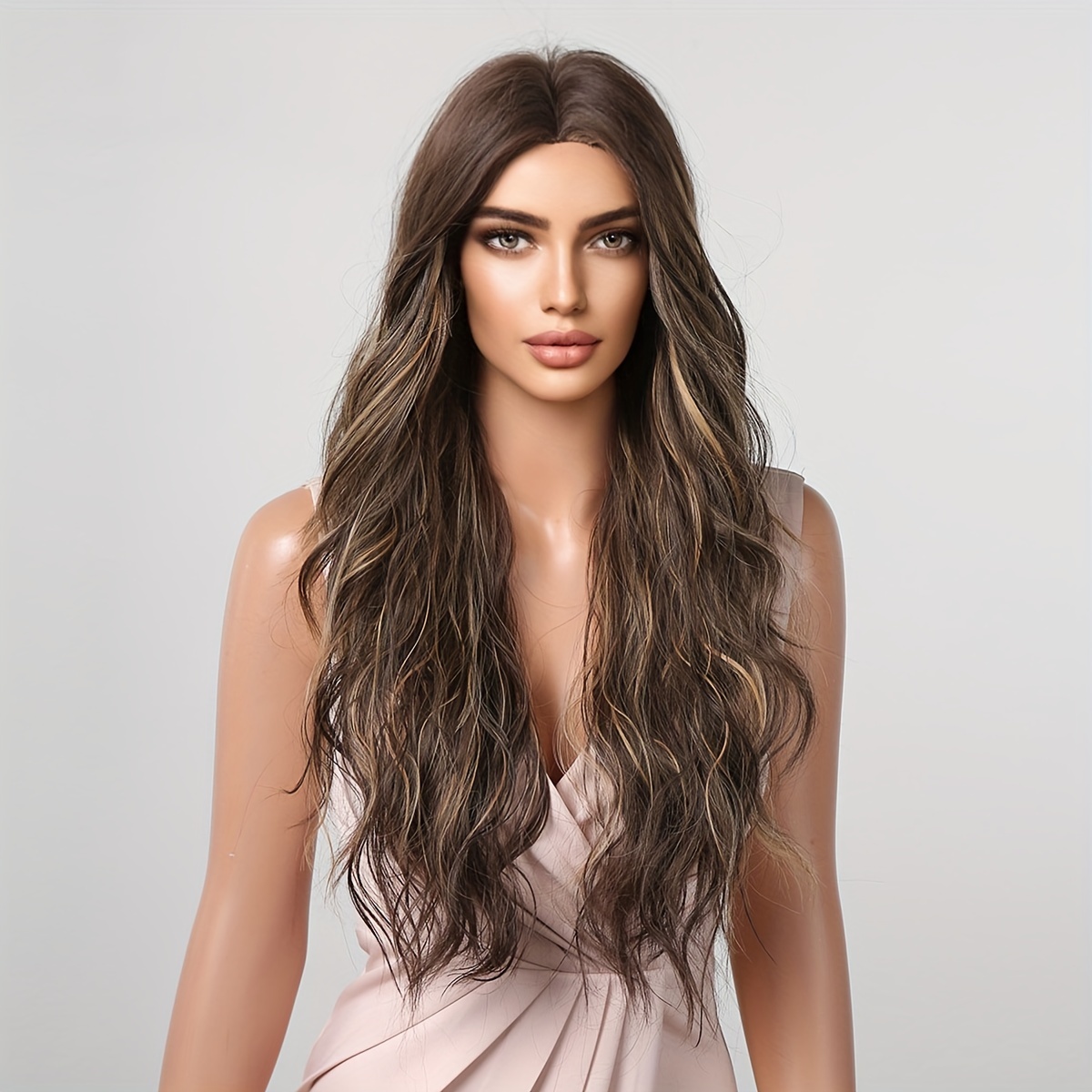 Butterfly Haircut Highlight Color Long Wavy Curly Wigs - Temu Canada