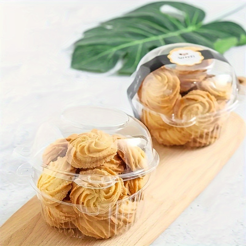 100pcs disposable clear plastic packaging box with covers plastic food container for desserts cake for home bbq restaurant party camping picnic party supplies tableware items details 2