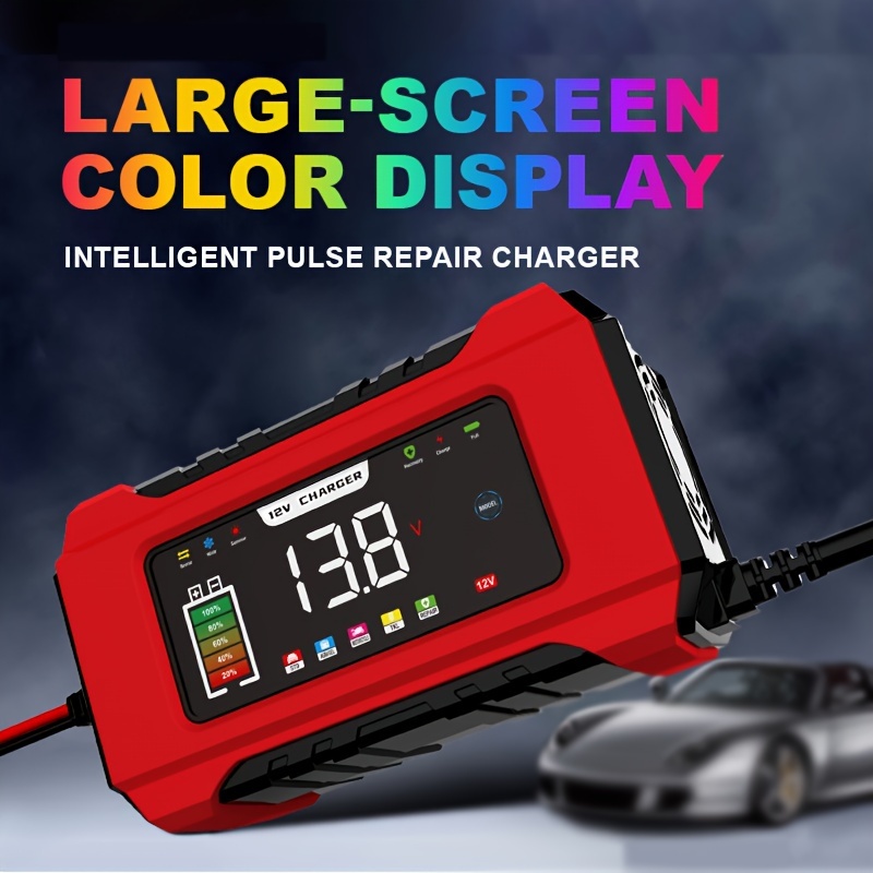 Mainteneur De Batterie, Pulse Repair 6A Chargeur De Batterie Intelligent  Désulfateur De Batterie Pour Auto Pour Moto 