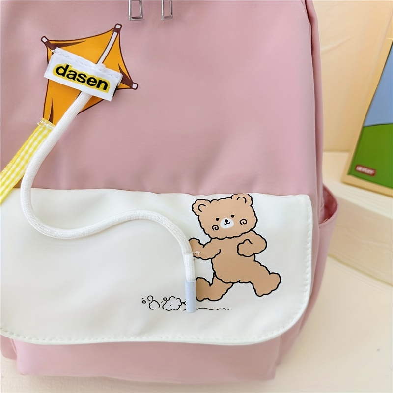 Kids' Cartoon Bear Backpack Nylon Bag