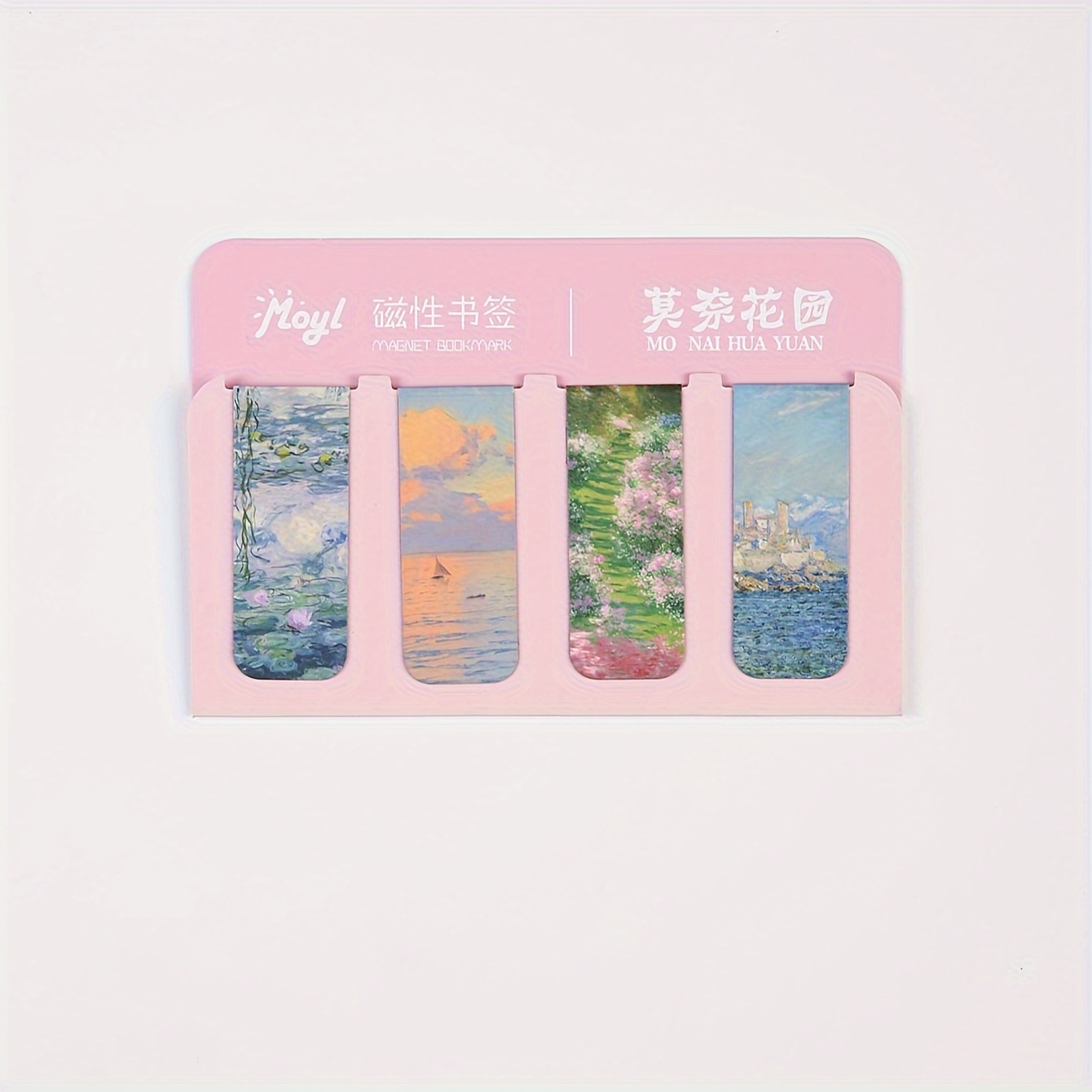 A Set Of 4 Magnetic Bookmarks Featuring ' Oil Paintings (4 Single Cards)