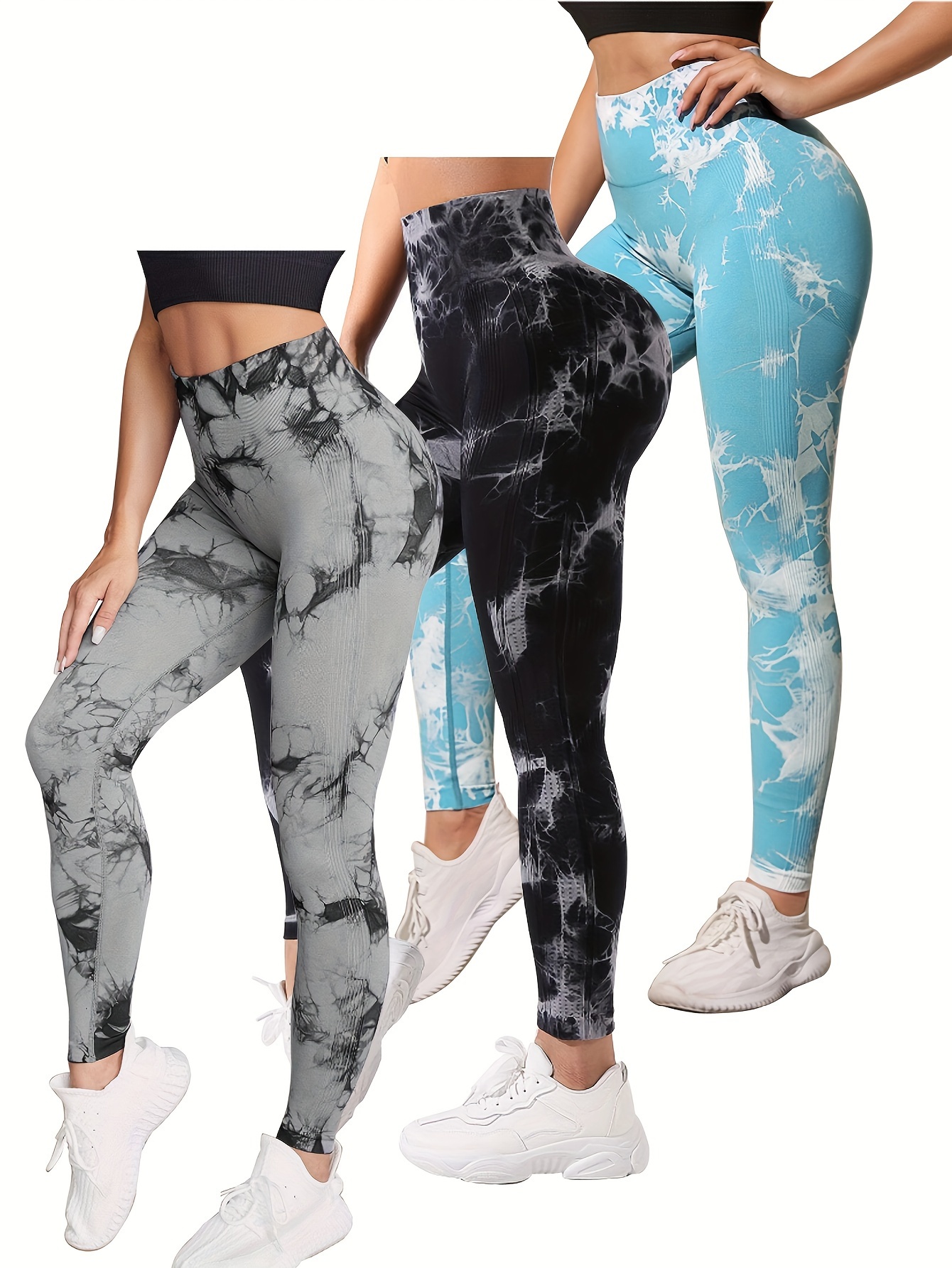Girls' (big) Athletic Wear For Four Seasons With Seamless Tie Dye Leggings,  Suitable For Yoga, Pilates, Running And Outdoor Activities