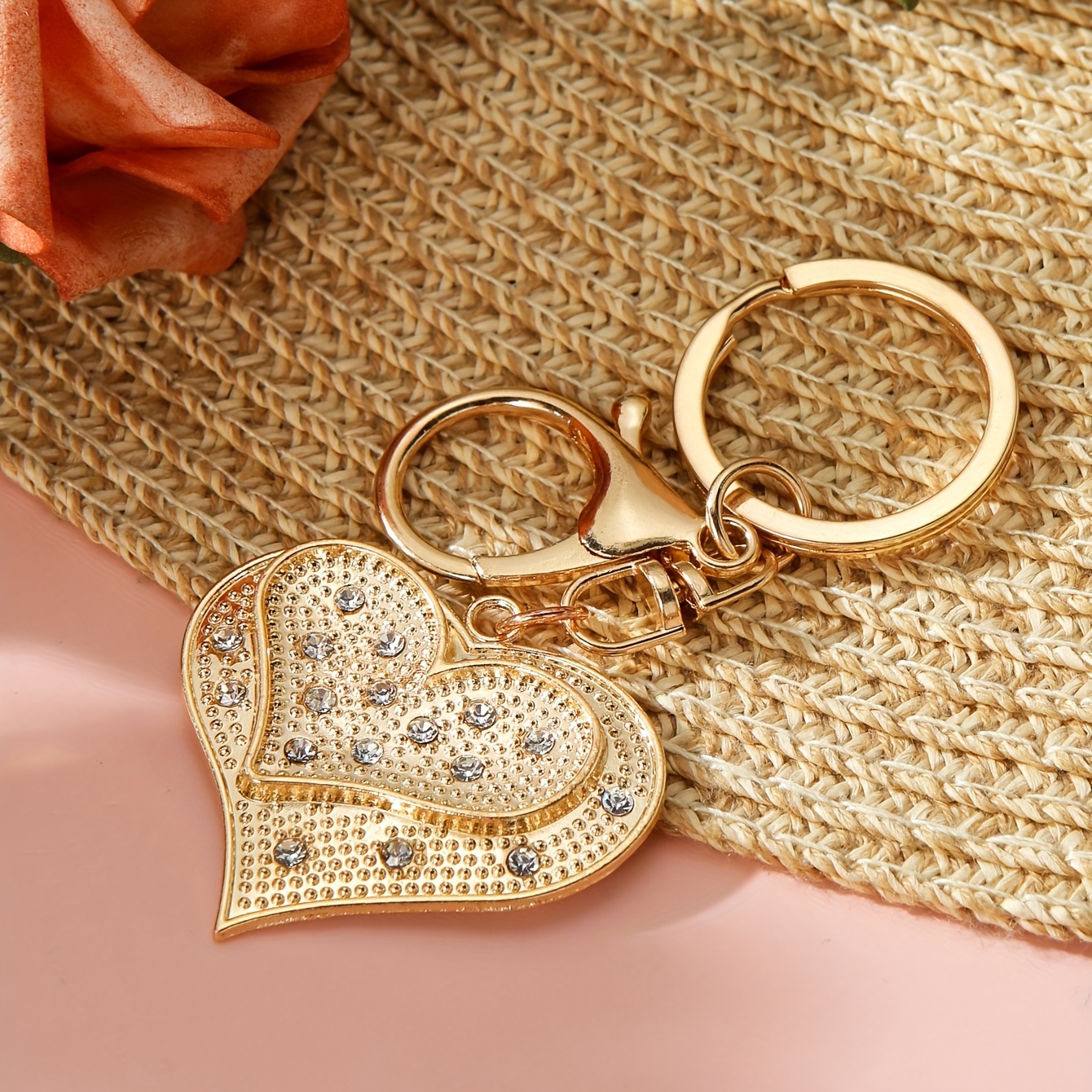 Cute Couple Bag Love Lock Keychain, Jewelry Bag Purse Charm Accessories -  Temu