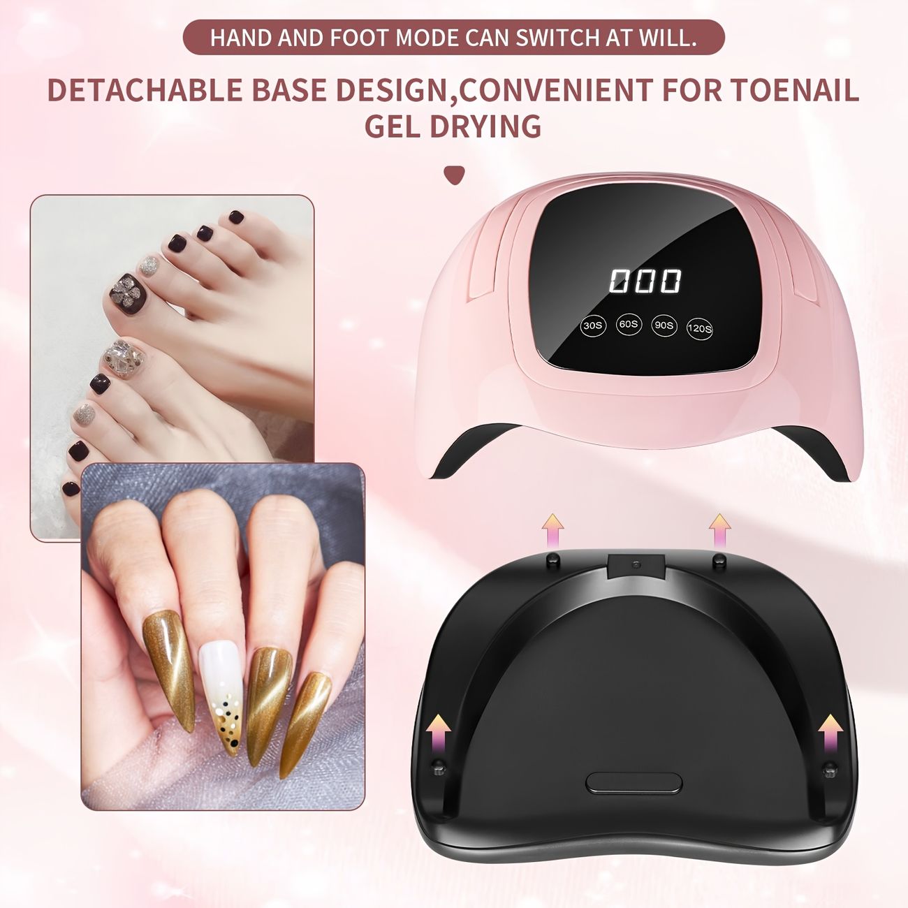 Uv Led Professional Nail Lamp For Gel Nail Polish Curing Uv Light Nail  Dryer Valentine Gift For Woman Mom Girl | Shop The Latest Trends | Temu