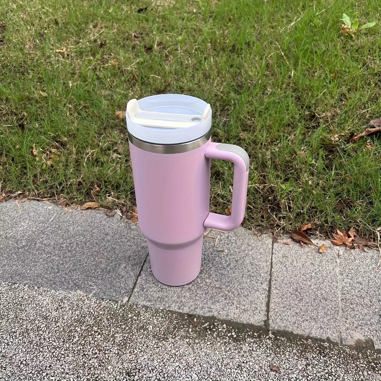 Large Capacity Insulation Tumbler With Straw, Portable Car Cup With Handle,  Suitable For Car, Home, Office, Travel, Birthday Gifts - Temu