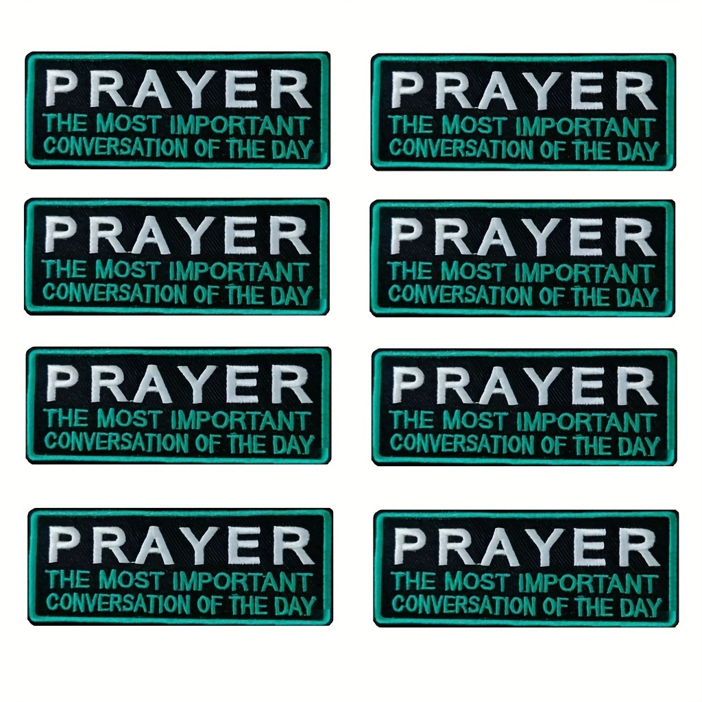Prayer Stickers Embroidery Stickers Square Cloth Stickers - Temu