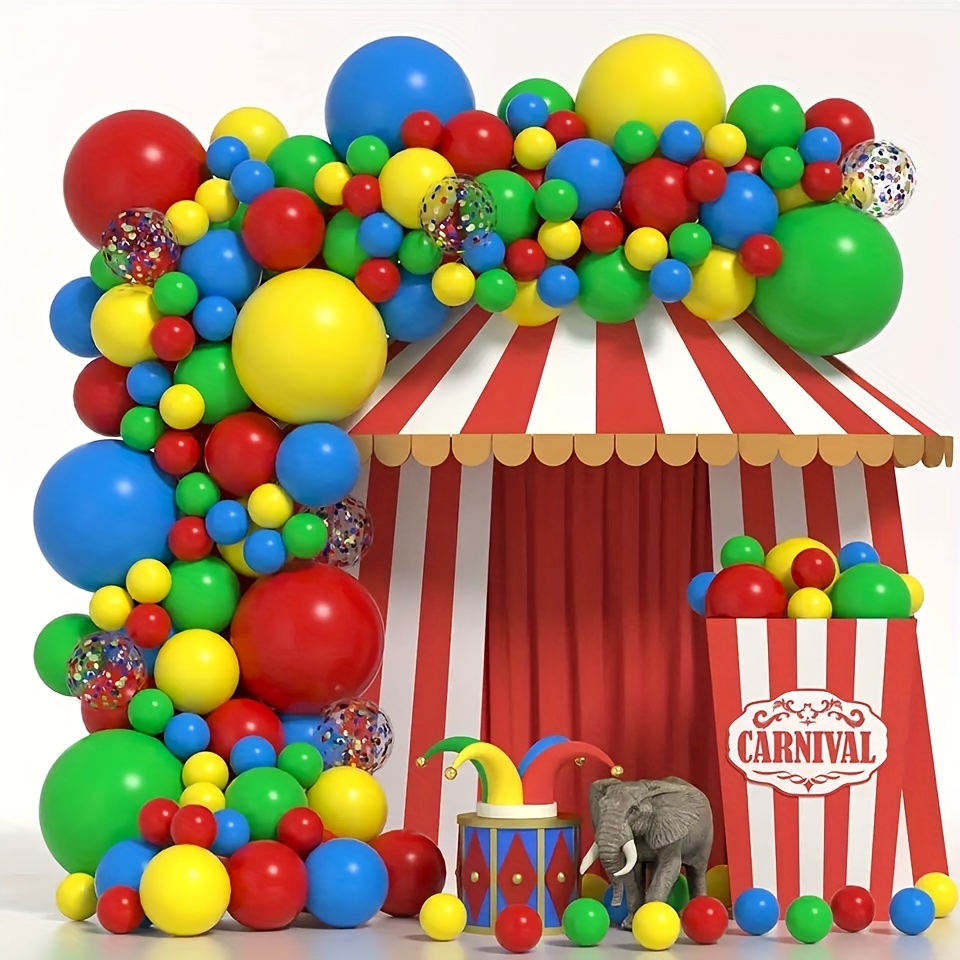 Arco de globos 1 año decoración cumpleaños - Circus Fiesta