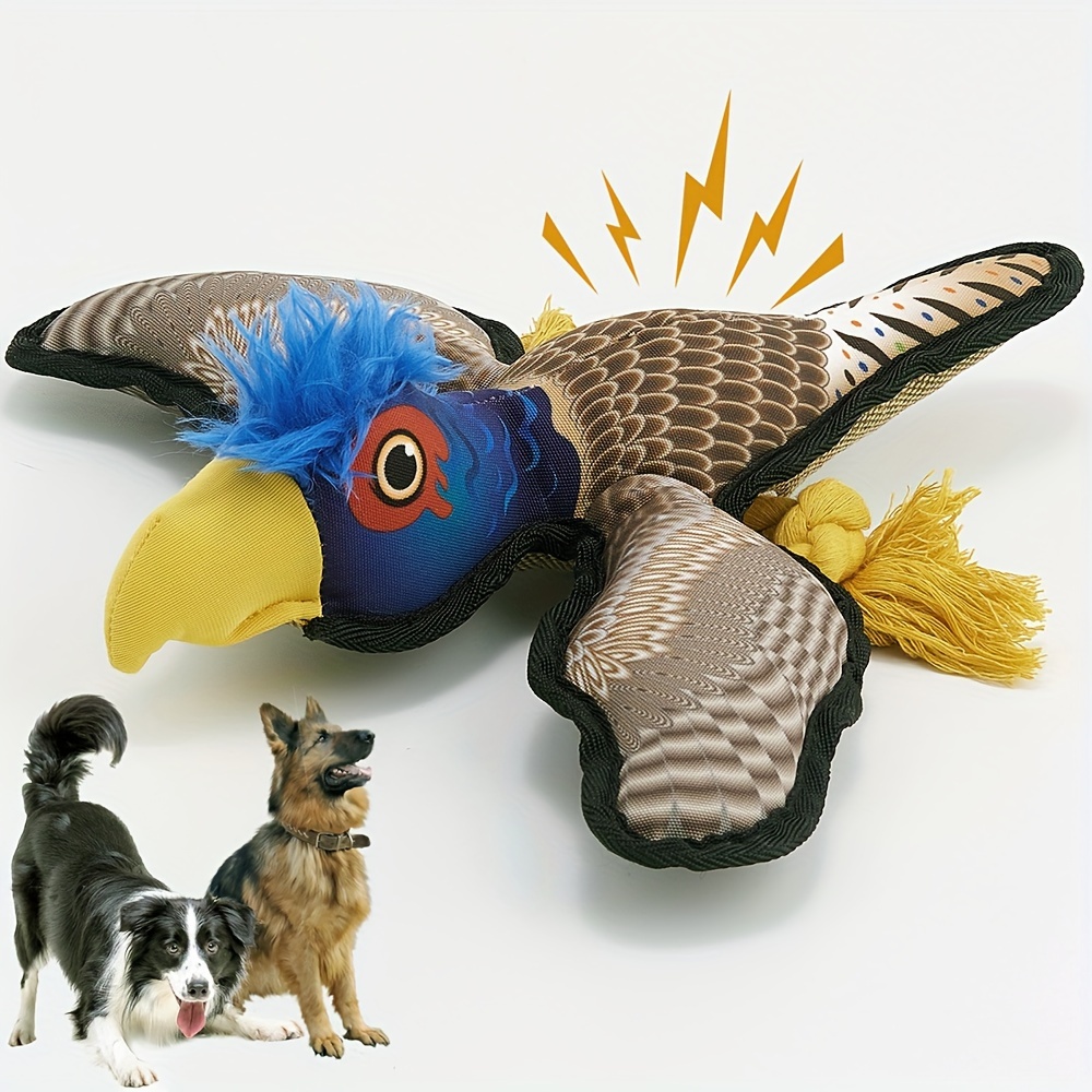 

1pc Jouet en peluche grinçant à mâcher avec design d'oiseau pour limer les dents des animaux de compagnie, jouet interactif pour chien