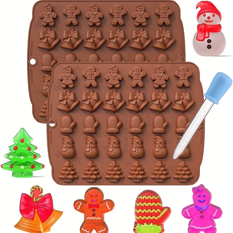 Ice Cube Mold, Silicone Christmas Candy Mold, Multifunctional