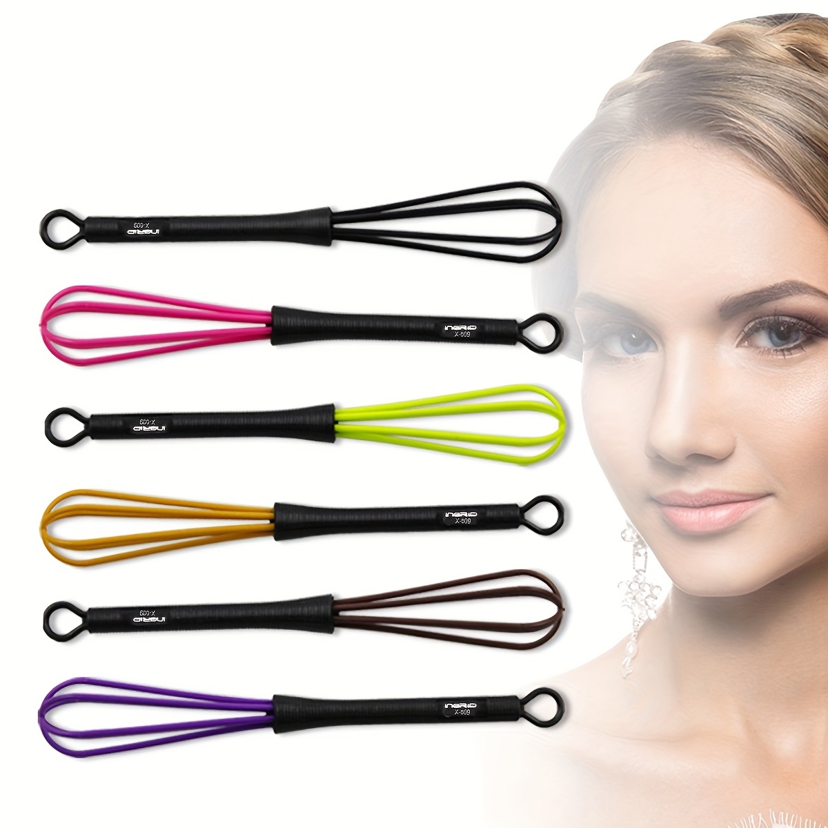 Batteur Coiffure Plastique - Fouet Couleur de Cheveux Mélangeur Agitateur  pour Salon de Coiffure 5Pcs 