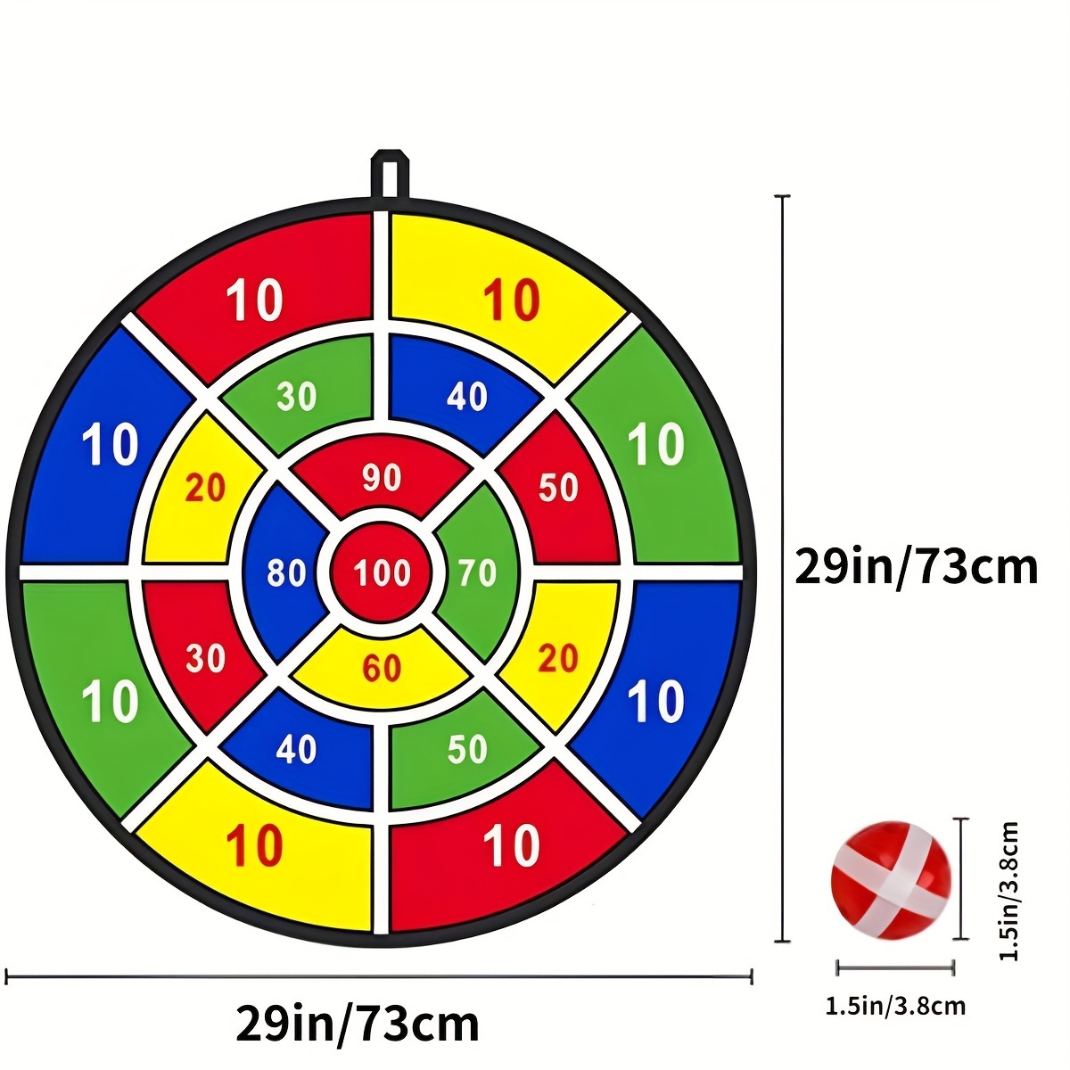 29-Inch Large Digital Dartboard with Hook and 8 Balls, Bristle Surface, Mixed Colors, Suitable for Ages 3 and Up