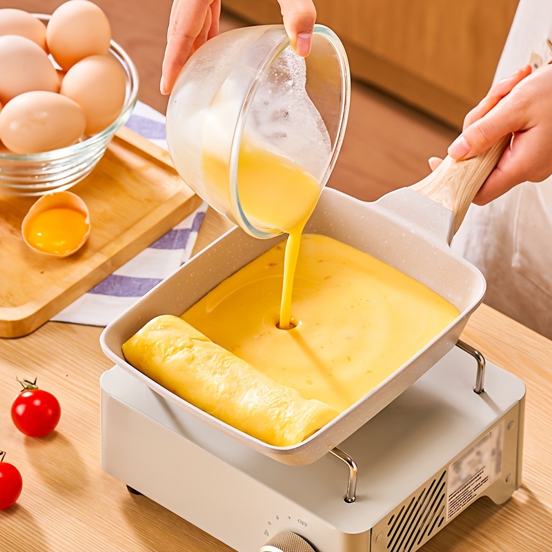 1pc, Japanese Omelette Pan (5.9''x7.08''), Cast Iron Tamagoyaki Egg Pan,  Rectangle Tamago Pan, Small Frying Pan, Kitchen Utensils, Kitchen Gadgets,  Ki