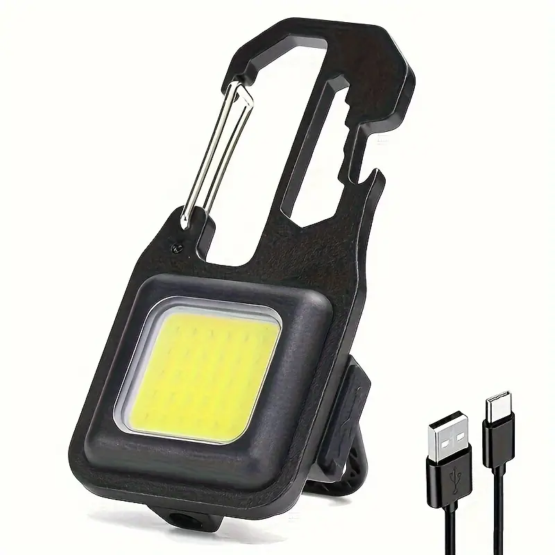 Tragbares Mini-COB-Arbeitslicht, Schlüsselanhänger-Licht, Wiederaufladbares  Multifunktionales Tragbares USB-Licht Für Outdoor-Camping-Notfälle, Dose F