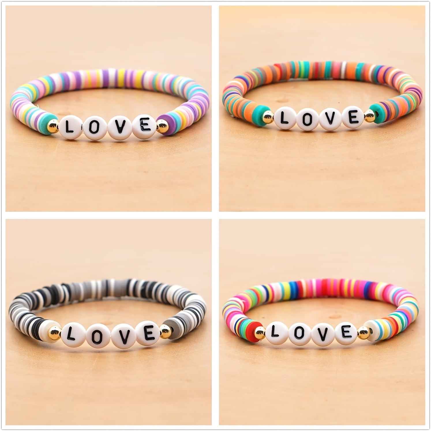 Heart Shape Letter Beads A z Mixed For Diy Handmade Bracelet - Temu