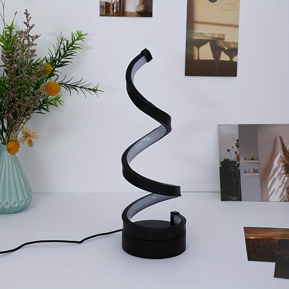 Domybest Lampe de Table Spirale LED Design Moderne Lampe de Bureau