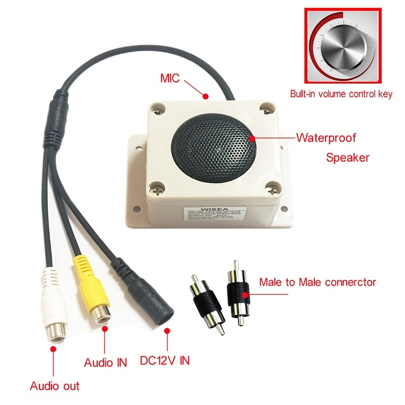 External speaker store for security camera