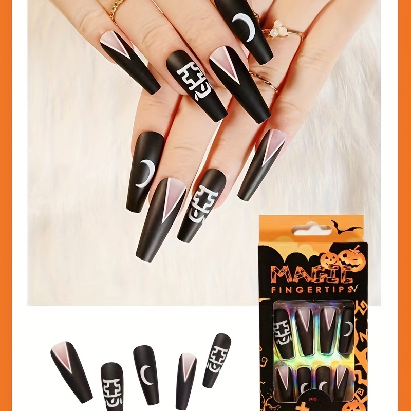 LV design inspired Long fake nails - Buy Press-on Nails online