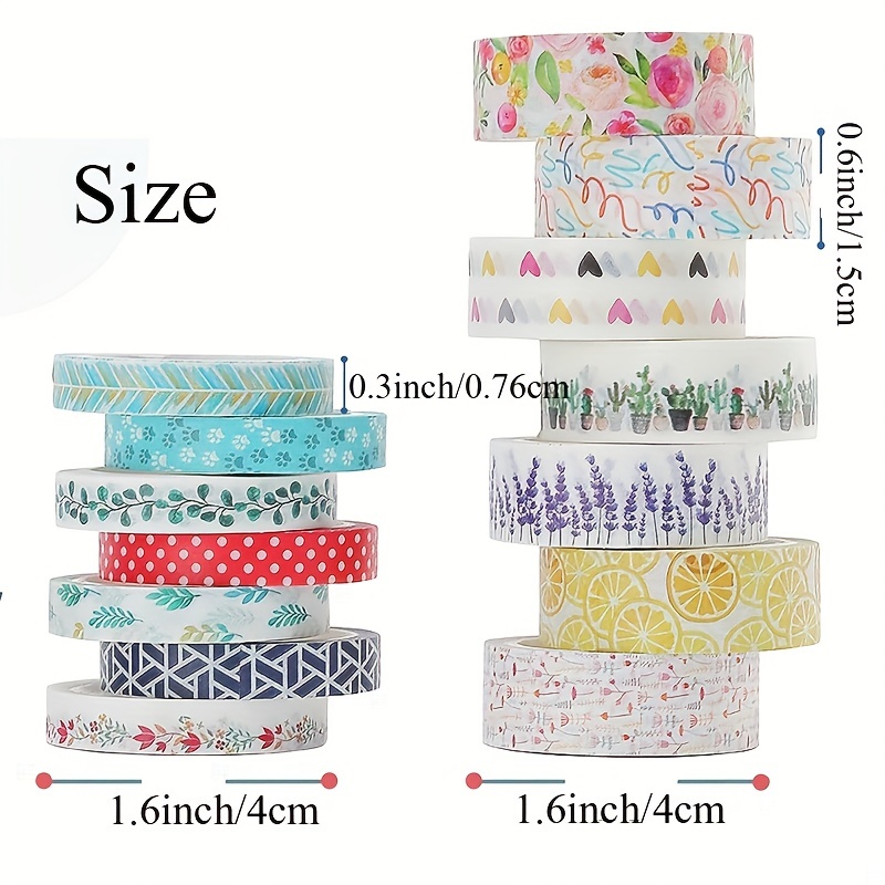40pcs Random Pattern Washi Tape Set for Scrapbooking & Crafting