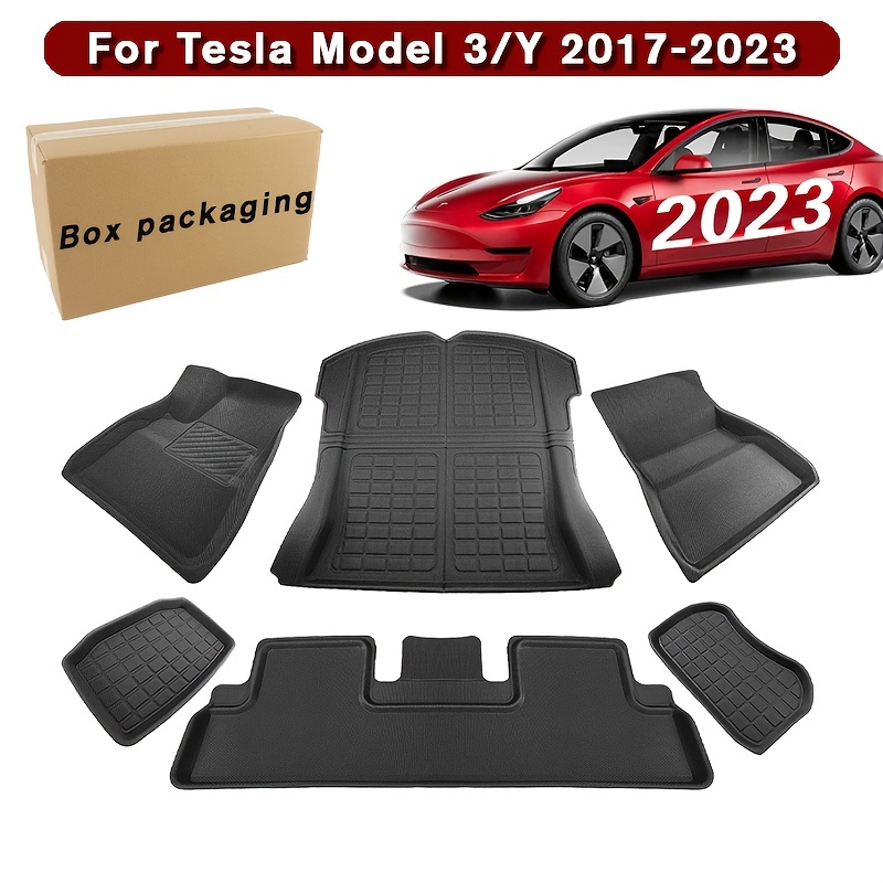 Auto Kofferraummatte, für Tesla Model 3 2019-2024 Vollabdeckung