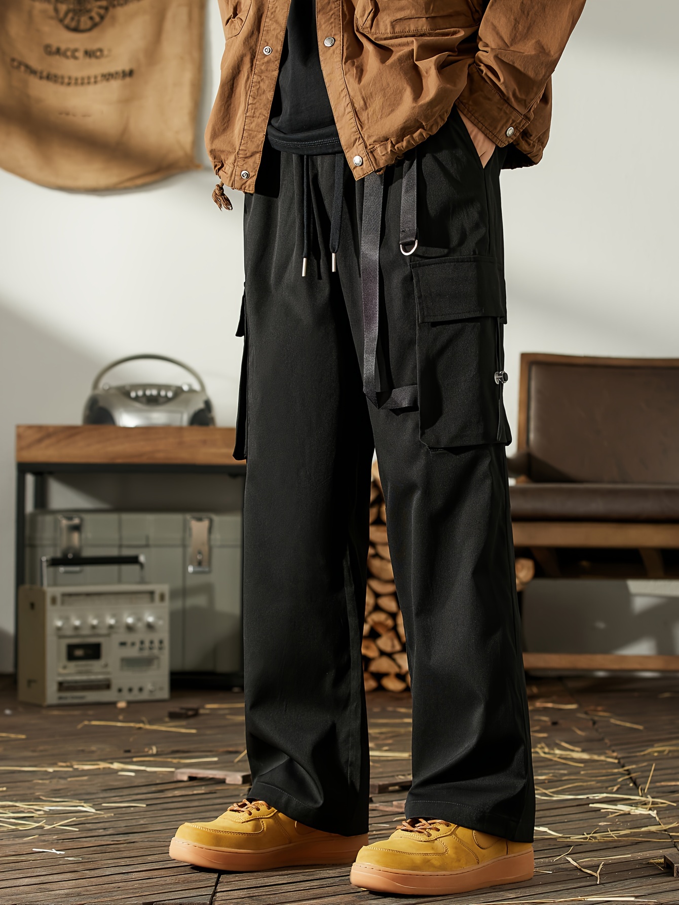 Men's Stylish Cargo Pants Multi Pockets Casual Breathable - Temu