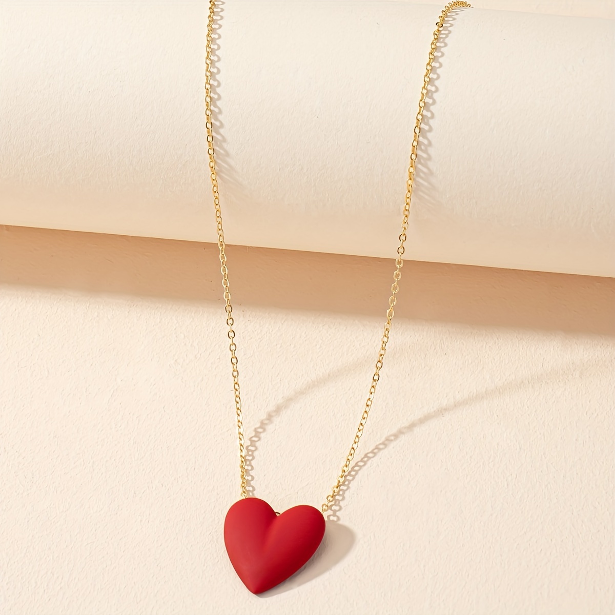E-shop Schlichte Eleganz Stil Liebesanhänger Halskette Herzanhänger Halskette für den Valentinstag, Bankettzubehör, Hochzeitsfeier, Urlaub, Einkaufen,